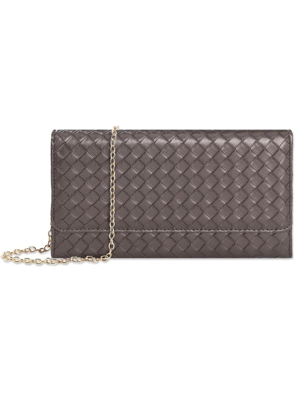 Women's Glitter Bronze Clutch Purse Removable Gold Chain Evening Crossbody Bags